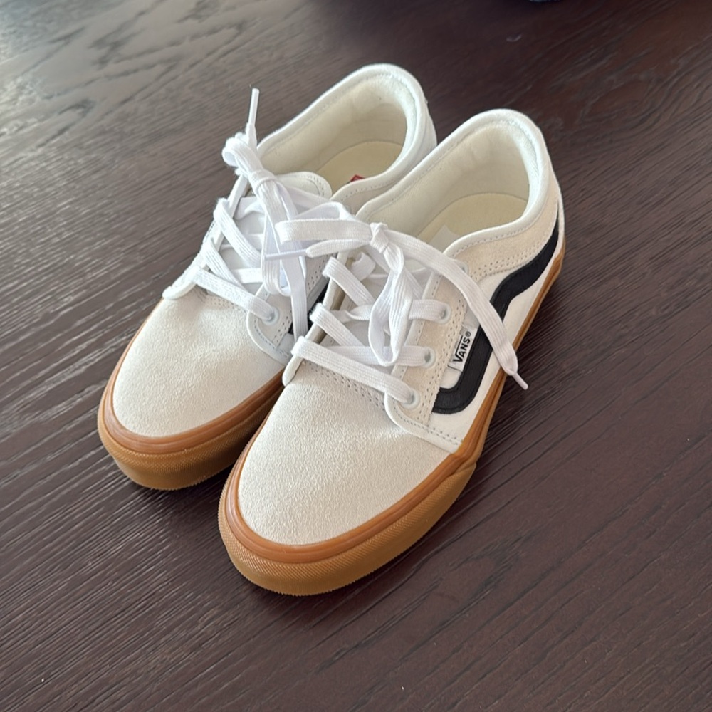 Vans White and Tan Sneakers - Picture 5 of 6